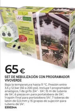 BigMat Set de nebulización con programador vivoverde oferta