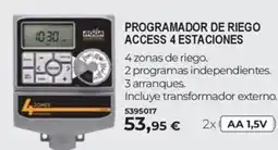 BigMat Programador de riego access 4 estaciones oferta