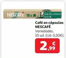 Alcampo Cafe capsulas nescafe south asia 10 uds 57 g oferta