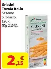 Alcampo Grissini sesamo auchan tavola italia 120gr oferta