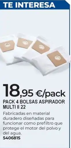 BigMat Pack 4 bolsas aspirador multi ii 22 oferta