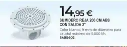 BigMat Sumidero reja 200 cm abs con salida 2" oferta