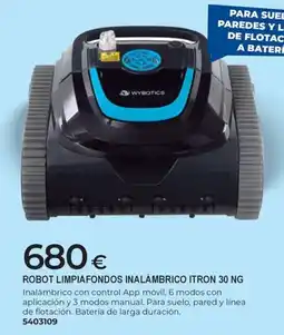 BigMat WYBOTICS Robot limpiafondos inalámbrico itron 30 NG oferta