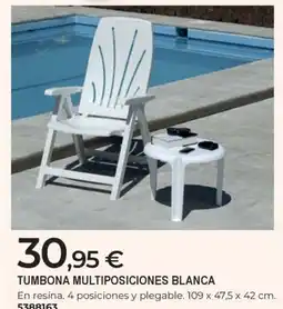 BigMat Tumbona multiposiciones blanca oferta