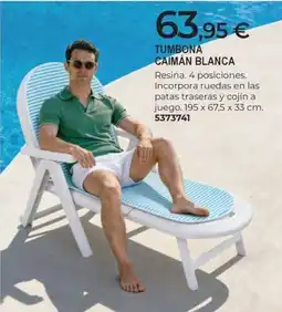 BigMat Tumbona caimán blanca oferta