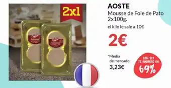 Aoste Mousse de Foie de Pato 2x100g.