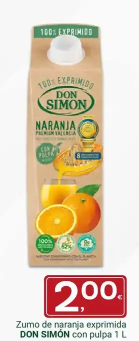 Supermercados Dani DON SIMÓN Zumo de naranja exprimida con pulpa oferta