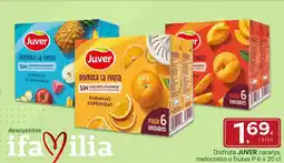 Supermercados Dani JUVER Disfruta naranja, melocotón o frutas oferta