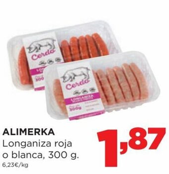 Alimerka Alimerka Longaniza Roja o Blanca, 300 g. oferta