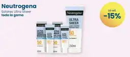 Clarel Neutrogena Solares Ultra Sheer oferta