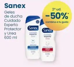 Clarel Sanex Geles de ducha Cuidado Experto Protector y Urea oferta