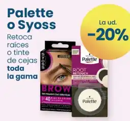 Clarel Palette o Syoss Retoca raíces o tinte de cejas oferta