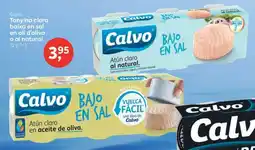 Suma Supermercados Calvo Tonyina clara baixa en sal en oli d'oliva o al natural oferta