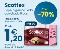 Clarel Scottex Papel higiénico Seda acolchad oferta