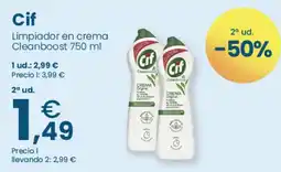 Clarel Cif Limpiador en crema Cleanboost oferta
