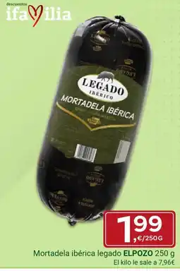 Supermercados Dani ELPOZO Mortadela ibérica legado oferta