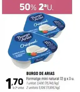 Coviran Burgo de arias - formatge mini natural oferta