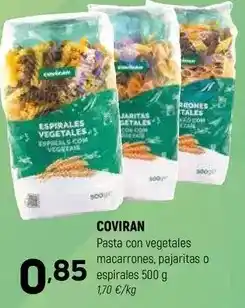 Coviran Coviran - pasta con vegetales macarronnes, pajaritas o espirales oferta