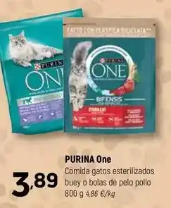 Coviran Purina one - comida gatos esterilizados buey o bolas de pollo oferta