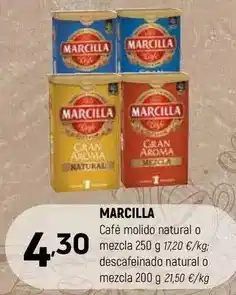 Coviran Marcilla - café molido natural o mezcla oferta