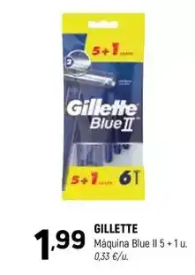 Coviran Gillette - maquina blue ii 5 + 1 u oferta