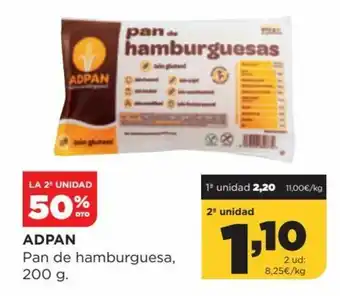 Alimerka Adpan Pan de Hamburguesa, 200 g. oferta