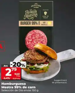 Dia SELECCIÓN DE DIA Hamburguesa Mestra 99% de carn oferta