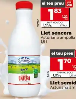 Dia ASTURIANA Llet sencera oferta
