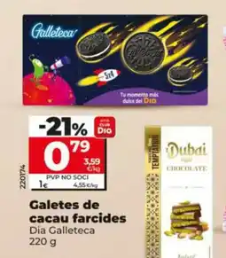 Dia DIA GALLETECA Galetes de cacau farcides oferta