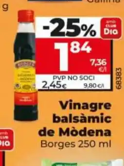 Dia BORGES Vinagre balsàmic de Modena oferta