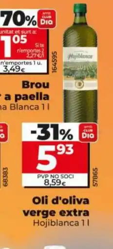 Dia HOJIBLANCA Oli d'oliva verge extra oferta