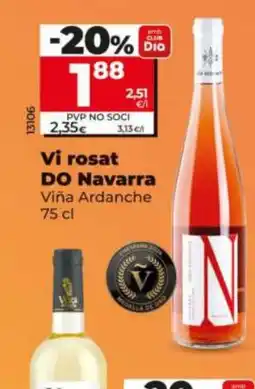 Dia VIÑA ARDANCHE Vi rosat DO Navarra oferta