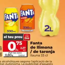 Dia FANTA de llimona / de taronja oferta