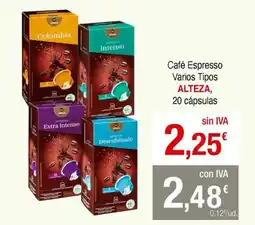 mycash profesional ALTEZA Café Espresso Varios Tipos, 20 cápsulas oferta