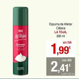 mycash profesional LA TOJA Espuma de Afeitar Clásica oferta