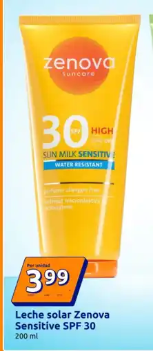 Action Leche solar Zenova Sensitive SPF 30 oferta