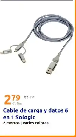 Action Cable de carga y datos 6 en 1 Sologic oferta