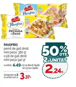 Condis PAVOFRÍO pernil de gall dindi mini peça o pit de gall dindi mini peça oferta