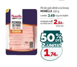 Condis MONELLS Pit de gall dindi a la brasa oferta