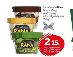 Condis RANA Salsa fresca bolets pesto o formatges italians oferta