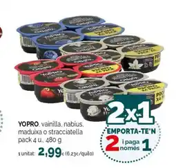 Condis YOPRO, vainilla, nabius, maduixa o stracciatella oferta