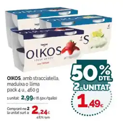 Condis OIKOS, amb stracciatella, maduixa o llima oferta