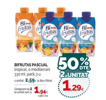 BIFRUTAS PASCUAL tropical, o mediterrani