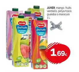 Condis JUVER, mango, fruits vermells, pinya/coco, guaiaba o maracuià oferta