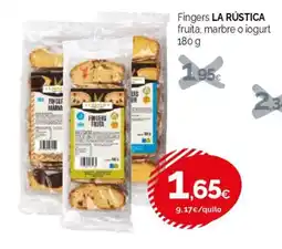 Condis LA RÚSTICA Fingers fruita, marbre o iogurt oferta