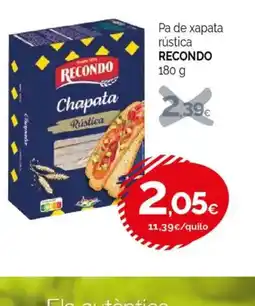 Condis RECONDO Pa de xapata rústica oferta