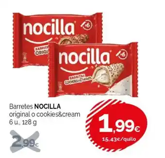 NOCILLA Barretes original o cookies&cream