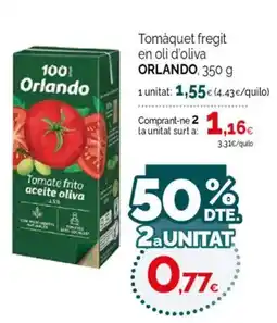 Condis ORLANDO Tomàquet fregit en oli d'oliva oferta