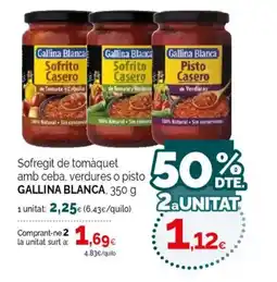 Condis GALLINA BLANCA Sofregit de tomàquet amb ceba, verdures o pisto oferta