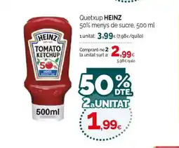 Condis HEINZ Quetxup 50% menys de sucre oferta